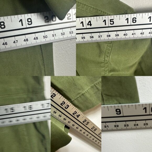 Sézane Charles Army Green Jumpsuit Size 42 French or US 10 Utility Pockets Boho - Picture 13 of 16